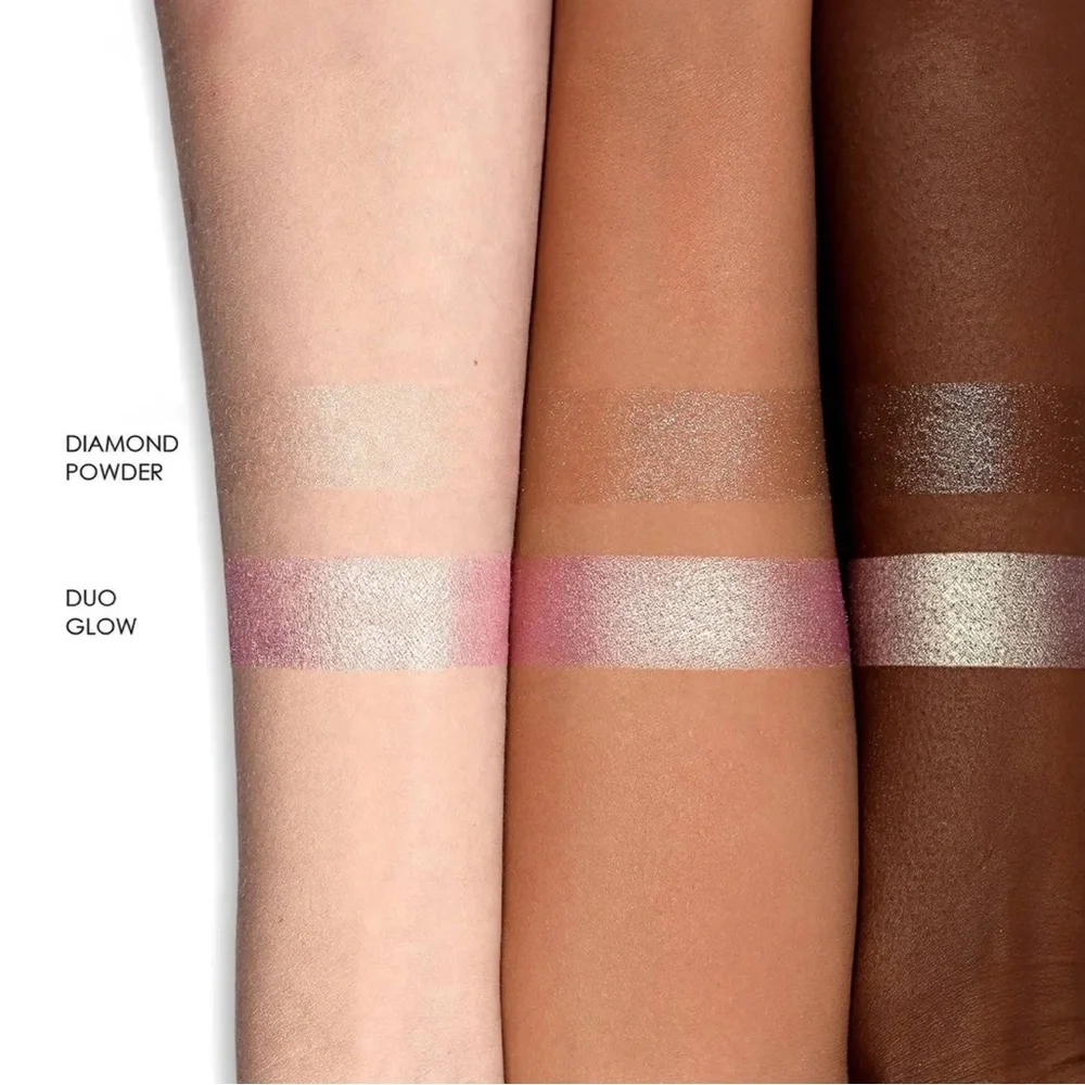 🌸 NATASHA DEDONA MINI DIAMOND & GLOW POWDER & CHROMIUM LIQUID EYESHADOW